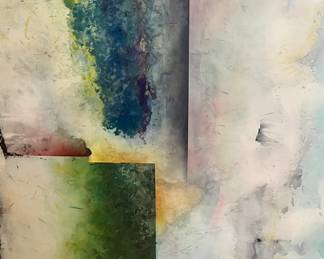 Beautiful Don Estes mixed media on board…really stunning colors!