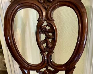 Simply beautiful ribbon and flower design with recent soft green velvet upholstery