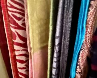 Pashmina wool scarves by the dozens