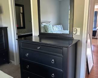 Black Dresser with Mirror 
