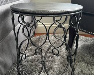 Round Metal Side Table 