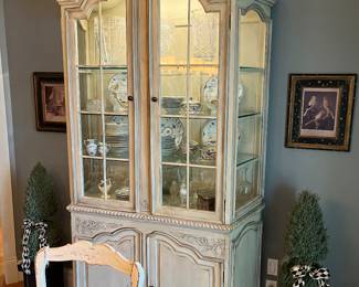 Hand painted china cabinet in the modern farmhouse style...$2400...available for presale.