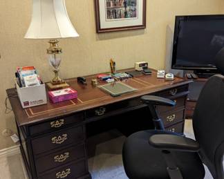 Office - leather top desk