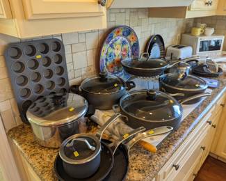 Kitchen  - pots and pans, small appliances, baking dishes