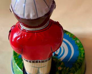 ANTIQUE BOY FISHING TIN LITHO TOY - By SY