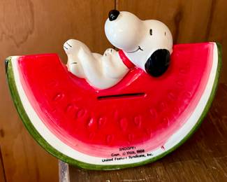 1960’s SNOOPY/WATERMELON COIN BANK