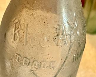 VINTAGE BLUE ANCHOR BOTTLE