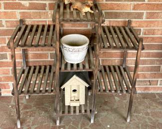 VINTAGE TIERED PLANT STAND