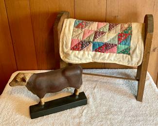 COW DOOR STOP,  SMALL QUILT/QUILTSTAND