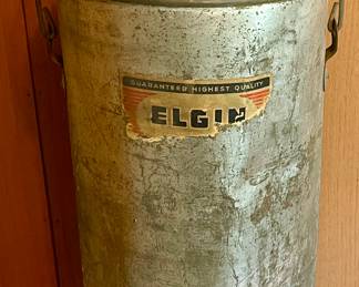 LARGE VINTAGE ELGIN COAL CAN