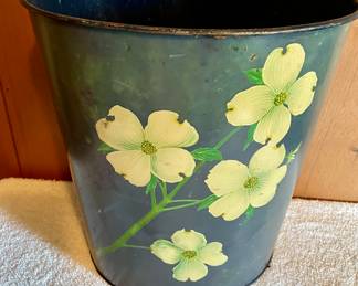 ANTIQUE PAINTED WASTEBASKET
