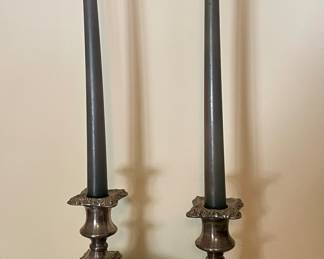 VINTAGE/ANTIQUE SILVERPLATE CANDLESTICKS