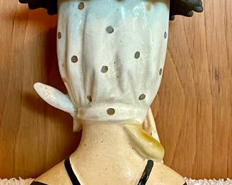ANTIQUE LADY HEAD VASE