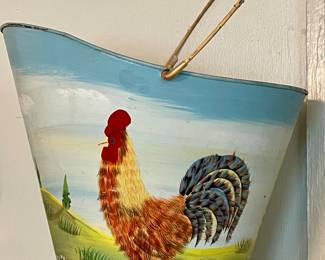 CHICKEN/ROOSTER DECOR - PAIL