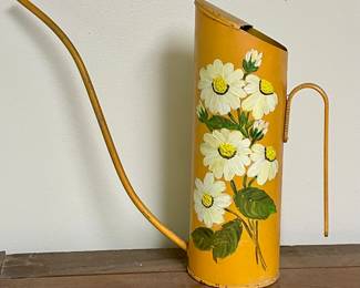 VINTAGE PAINTED WATERING CAN