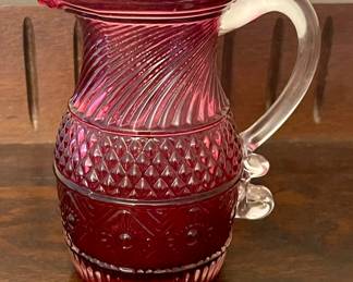 CRANBERRY GLASS CREAMER