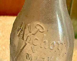 VINTAGE BLUE ANCHOR BOTTLE