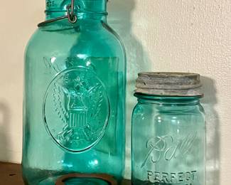 VINTAGE/ANTIQUE BLUE JARS