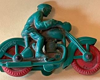 ANTIQUE AUBURN TOY RUBBER MOTORCYCLE 