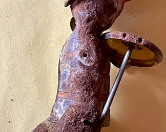 ANTIQUE G.I. JOE JOUNCING JEEP TIN LITHO TOY - INCOMPLETE