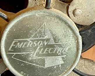 ANTIQUE EMERSON ELECTRIC FAN WITH CAST IRON BASE