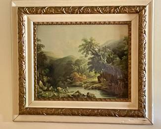 ANTIQUE PRINT/FRAME