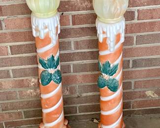VINTAGE BLOW-MOLD CANDLESTICKS