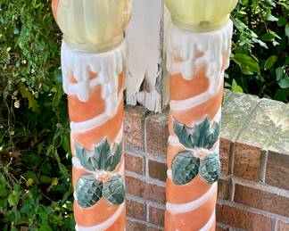 VINTAGE BLOW MOLD CANDLESTICKS