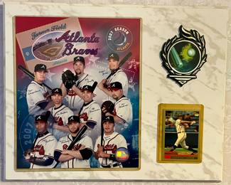 ATLANTA BRAVES AUTOGRAPHS PLAQUE