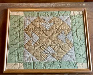 FRAMED ANTIQUE QUILT PANEL