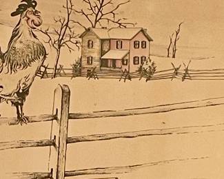 SIGNED/NUMBERED FRAMED ART, "GRACE AT DAWN" by TED HOLLINGSWORTH