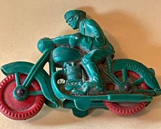 ANTIQUE AUBURN TOY RUBBER MOTORCYCLE 