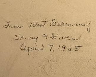 PAINTED TILE FROM W. GERMANY