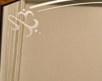 ANTIQUE OAK WASH STAND/CABINET WITH MIRROR