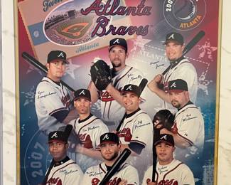 ATLANTA BRAVES AUTOGRAPHS PLAQUE