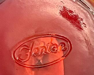 RARE VINTAGE FENTON FAIRY LAMP - SANTA CLAUS