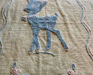 VINTAGE CHENILLE BABY BLANKET