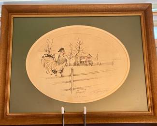 SIGNED/NUMBERED FRAMED ART, "GRACE AT DAWN" by TED HOLLINGSWORTH