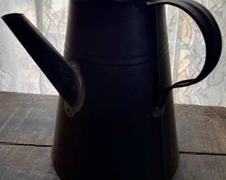 ANTIQUE TIN COFFEE POT