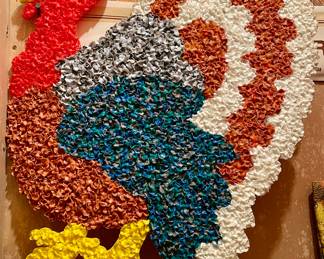 VINTAGE PLASTIC MELTED POPCORN HOLIDAY DECOR