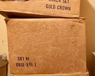 VINTAGE COLONY  "GOLD CROWN" SNACK SETS (36)