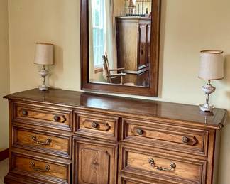 VINTAGE "WHITE" FURNITURE DRESSER/MIRROR