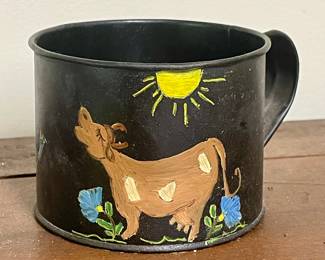 PAINTED TIN CUP