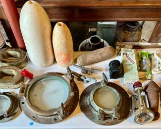 Ship portholes and other nautical themed items