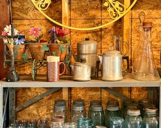 Mason jars, drinking glasses, coffee pots, and more…