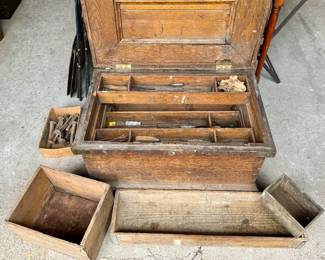 Antique Wooden Tool Crate
