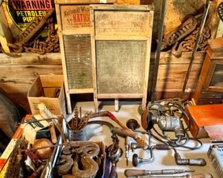 Vintage Tools, Old Wooden Washboards