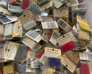 Hundreds of Mill Hill Glass Seed Beads 