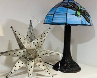 Vintage Mexican hanging tin star 