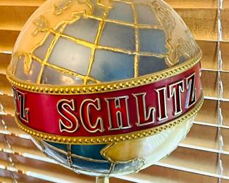 Vintage 1976 Schlitz Beer Golden Statue Lady Globe Goddess